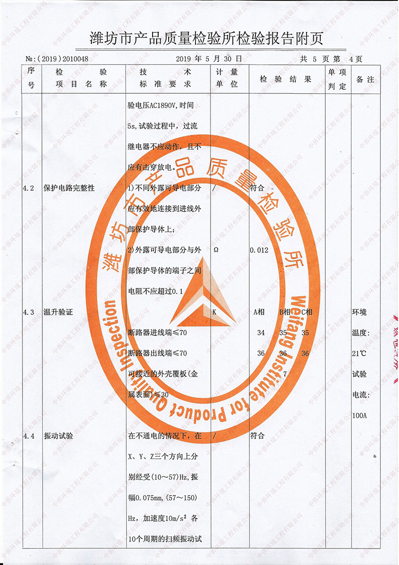 氣浮機檢測報告